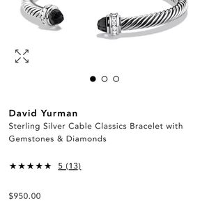 Cable Classic Collection Bracelet with Black Onyx and Diamonds